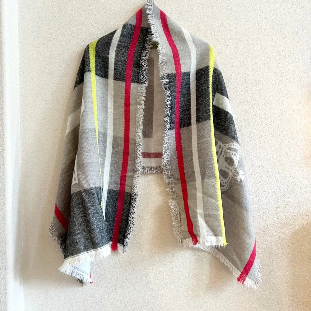 Juicy Couture Branded Logo‎ Soft Scarf Shawl Fringe Y2K